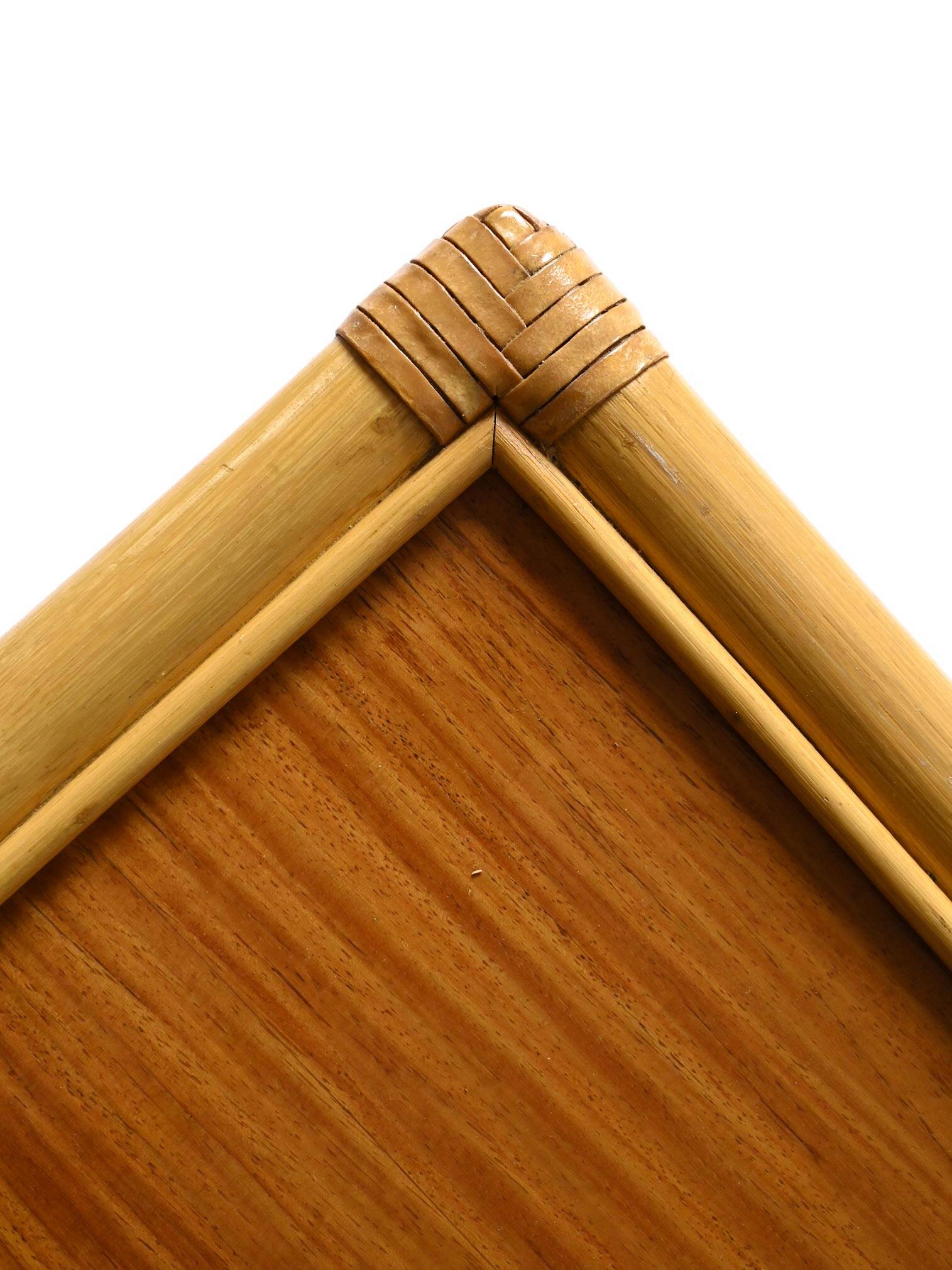 Vintage bamboo bedside tables