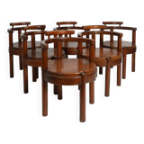Ensemble de 6 chaises, années 1970.