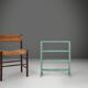 Small Industrial Mint-Colored Rack or Bookcase with 4 Shelves, Belgium 1920