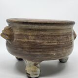 Jacques Pouchain tripod pocket emptier, Dieulefit workshop, French ceramics 1960