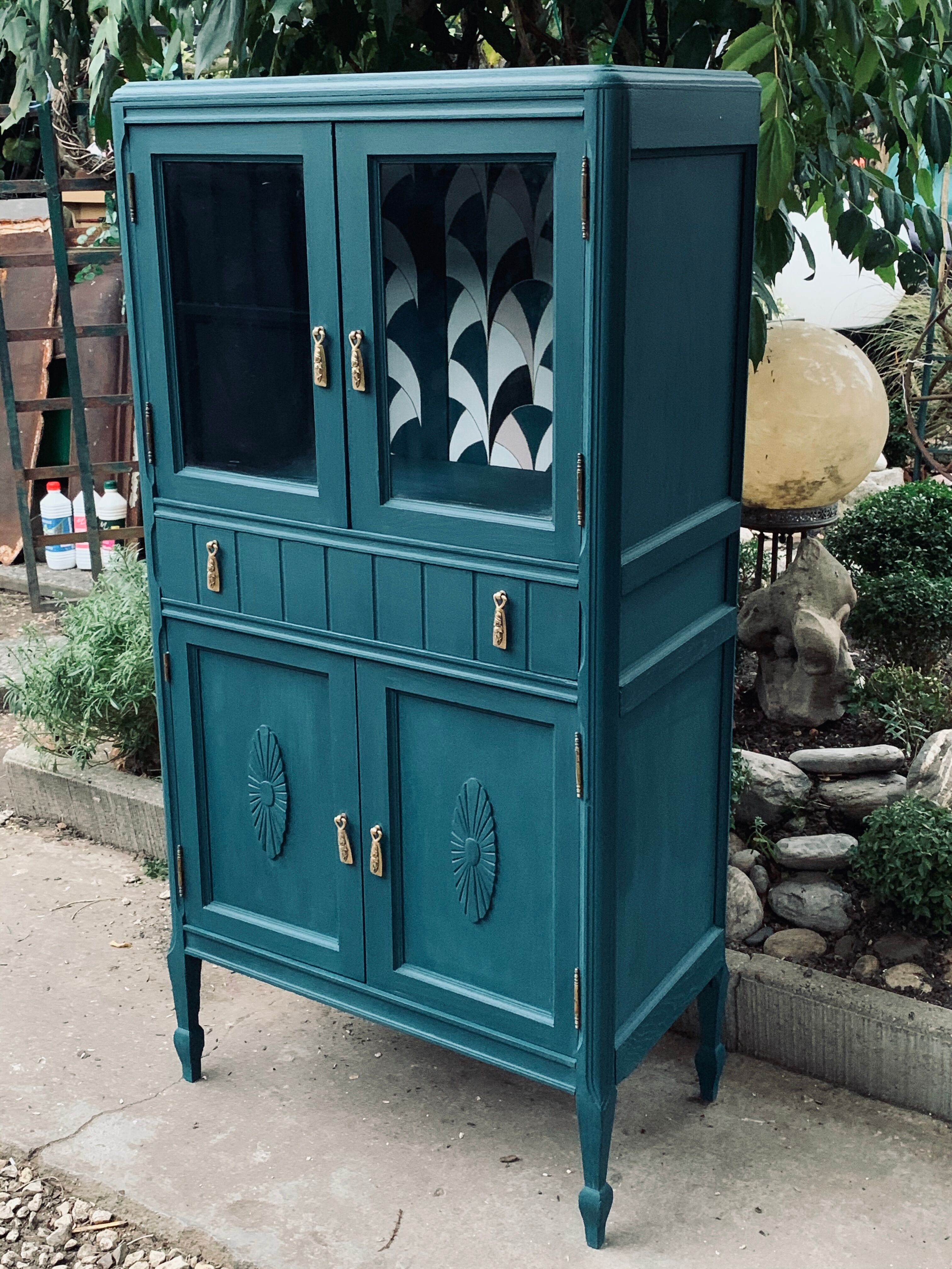 Art deco glass buffet