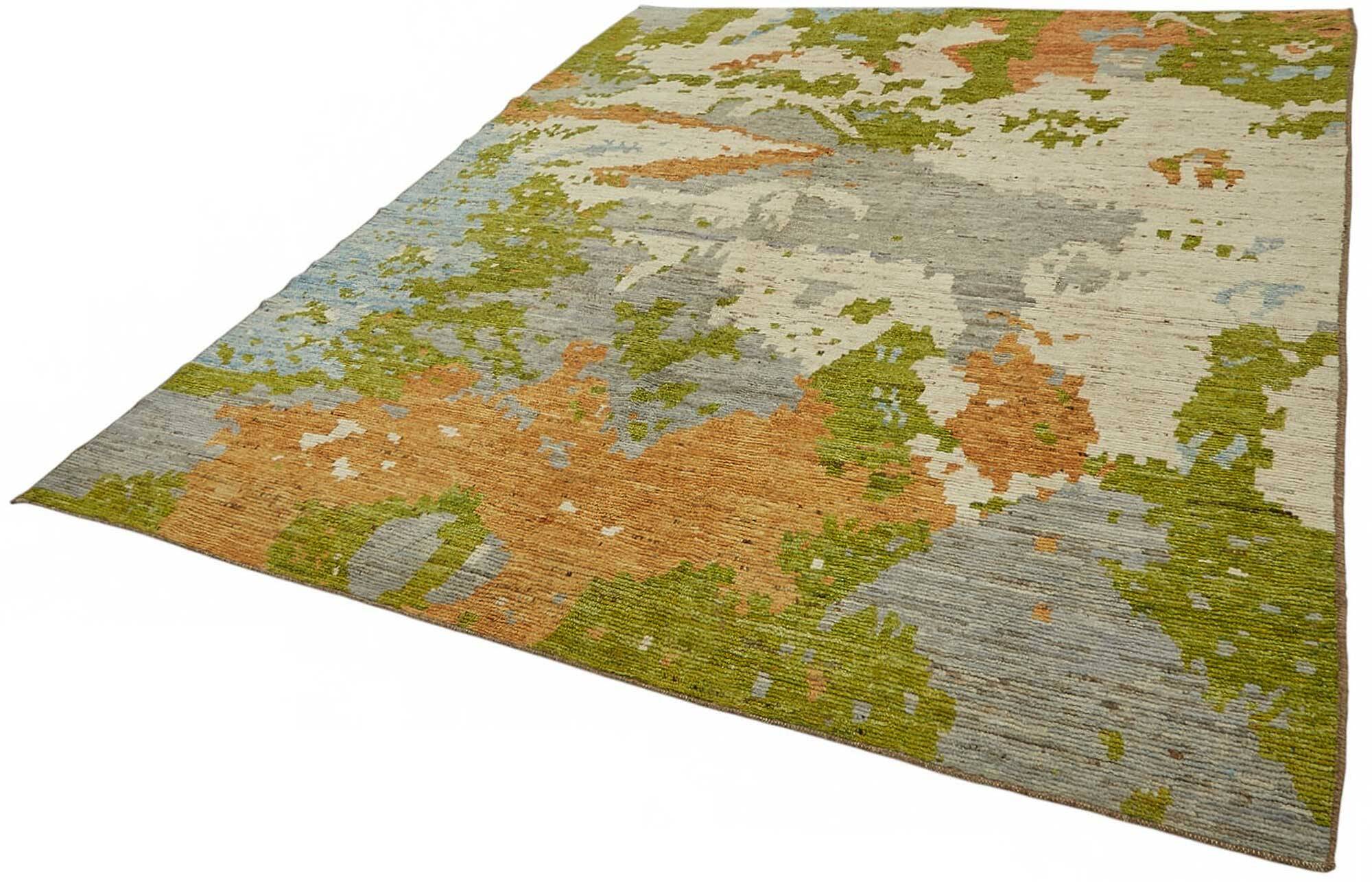 Handwoven Turkish Rustic 250 cm x 294 cm Multicolor Wool Carpet