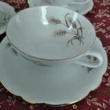 4 cups and saucers in Bavaria porcelain