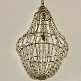 Brass balloon chandelier and glass beads
