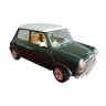 Voiture miniature Burago Mini Cooper vert foncé toit blanc 1/16e