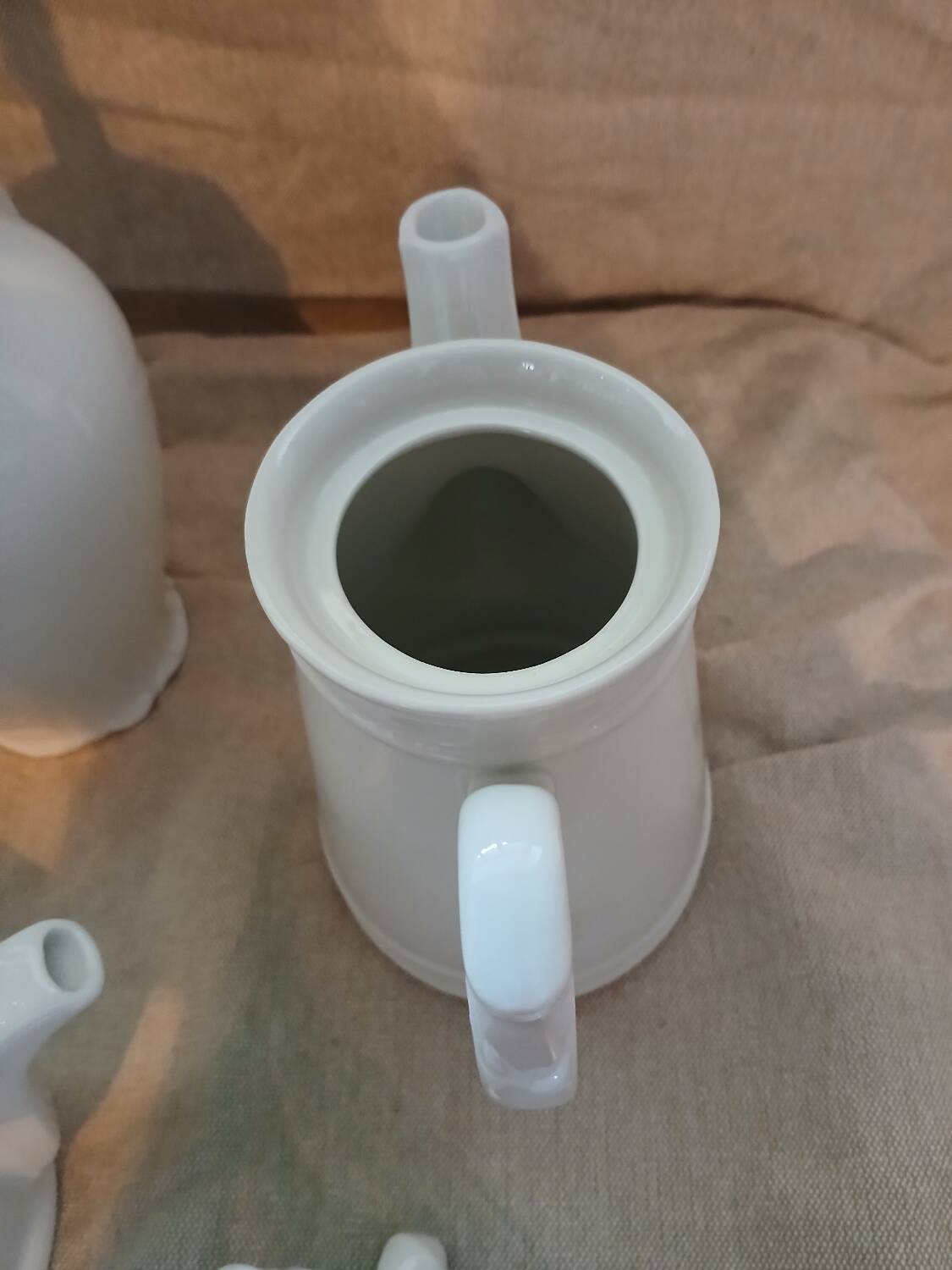Set of 3 antique teapots/coffee pots