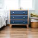 Commode art déco bois brut et bleu 1940