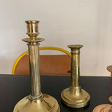 Set 3 vintage brass candlesticks
