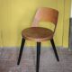 Chaise Baumann modèle Mondor, chaise bois vintage, chaise d'appoint
