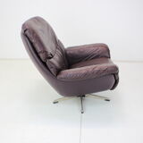Large scandinavian adjustable leather armchair by peem, 1970s, finland