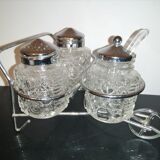 Salt, pepper and vintage mustard maker.