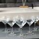 Lot 6 art décor champagne glasses, 1920s. chiseled ears of wheat/transverse lines motifs