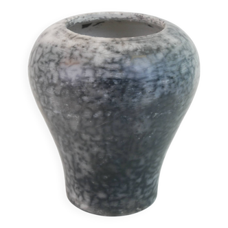 Grey and white ceramic vase
