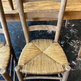 Lot of 6 straw chairs from the end of the 19th century