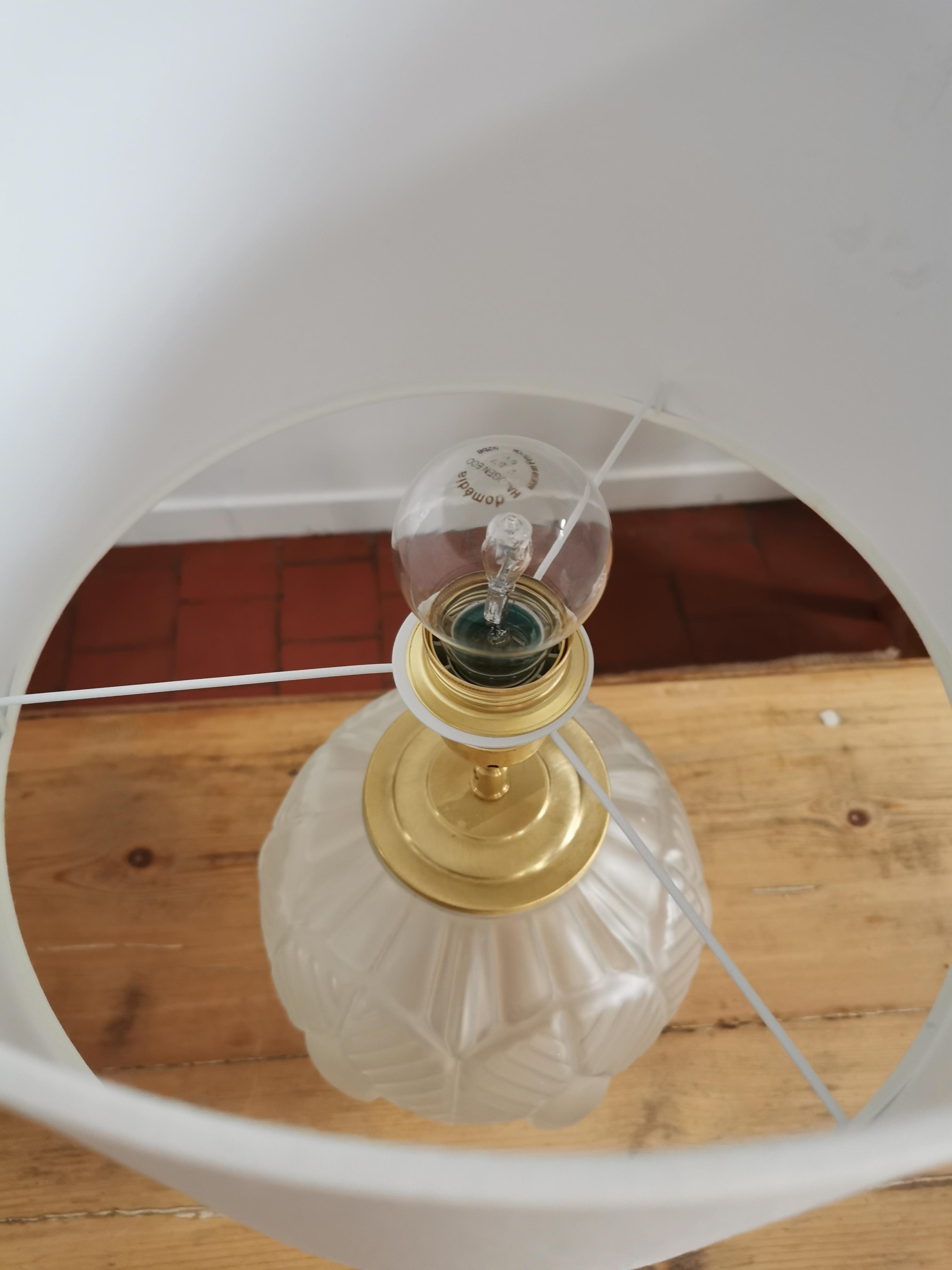 Art Deco lamp in polished glass