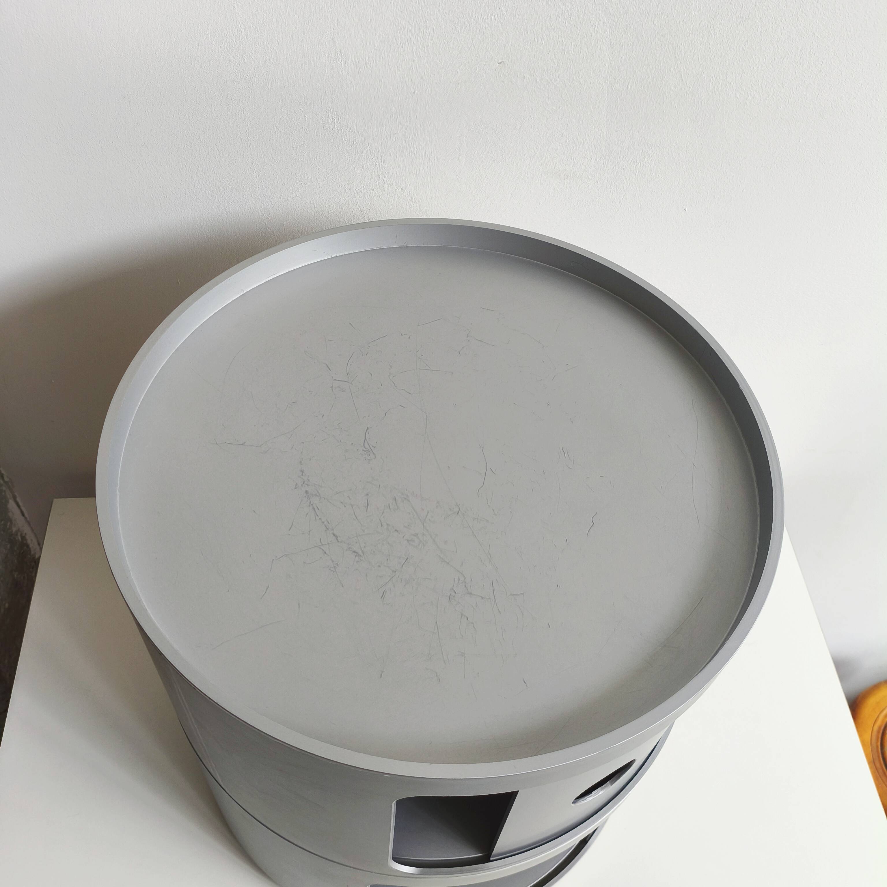 Modular components Kartell silver, A. Castelli