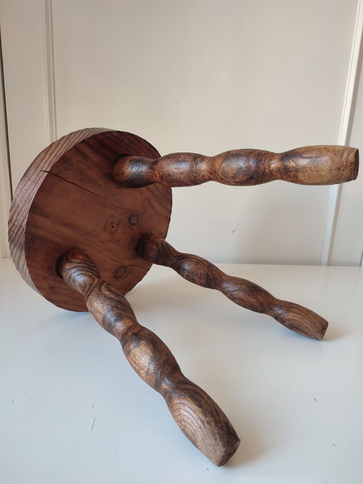 Wood tripod stool