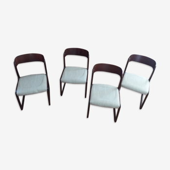 Lot de 4 chaises Baumann traîneau