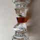 Glass candle holder