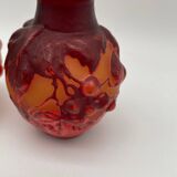 Paire de vases Tip Emile Gallé, pate de verre