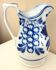Carafe, antique jug, porcelain with stylised cobalt blue decorations, Art Deco.