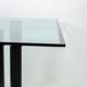 Table à manger carrée "Brentano" en verre par Emaf Progetti pour Zanotta (Italie, années 1980).