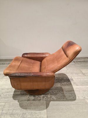 Adjustable and swivel brown armchair by De Sede 50