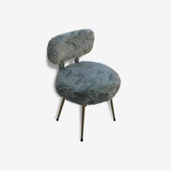 Chaise moumoute grise