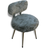 Chaise moumoute grise