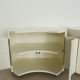 Simon Gavina Italian white lacquered wood  nigthstands, 1970s