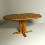 Table à manger extensible en pin massif des années 1980 par rubby, fabriquée au danemark