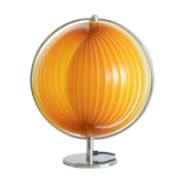Lampe Moon de Kare vintage couleur rare orange et chrome