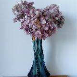 Vintage biot style bubbled glass vase