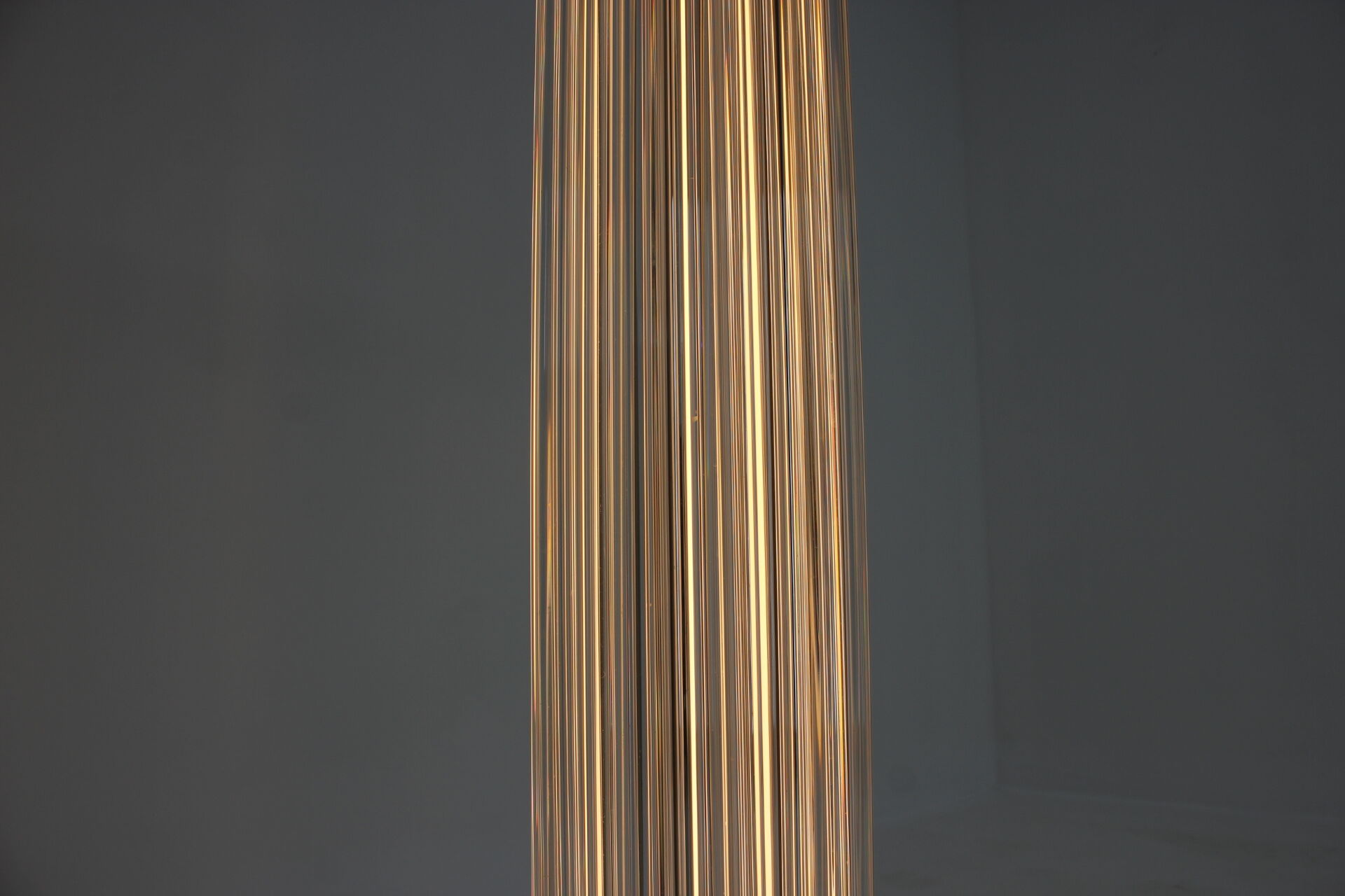 Mid-century rare design brass and Art glass modern floor lamp Kamenický Šenov/Preciosa, 1960´s