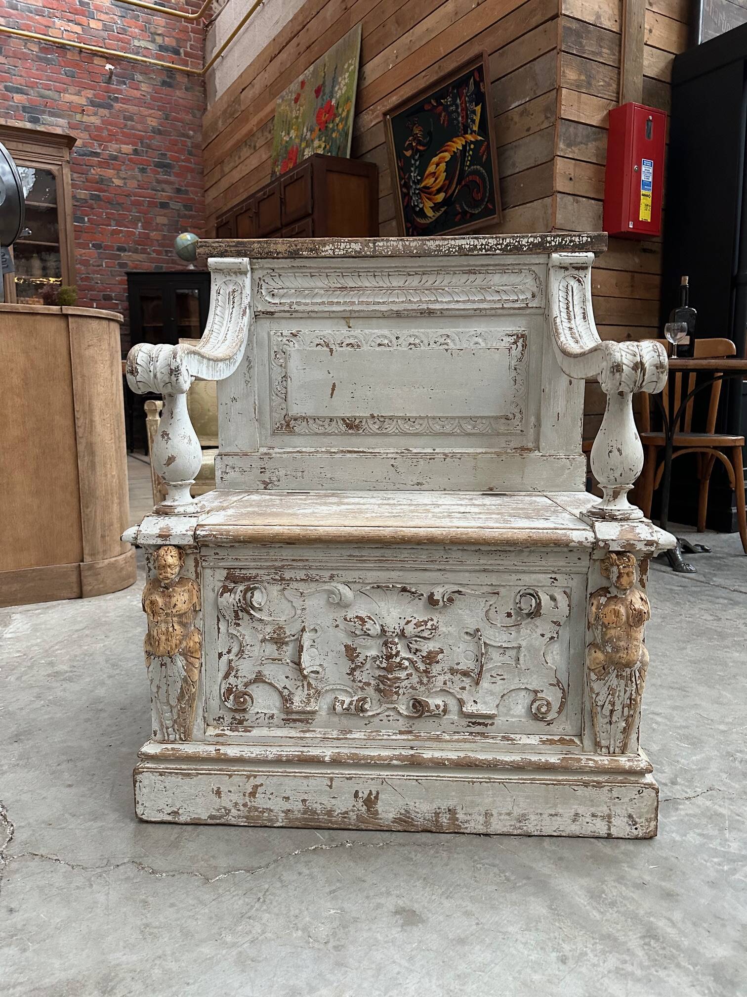 19th century church bench