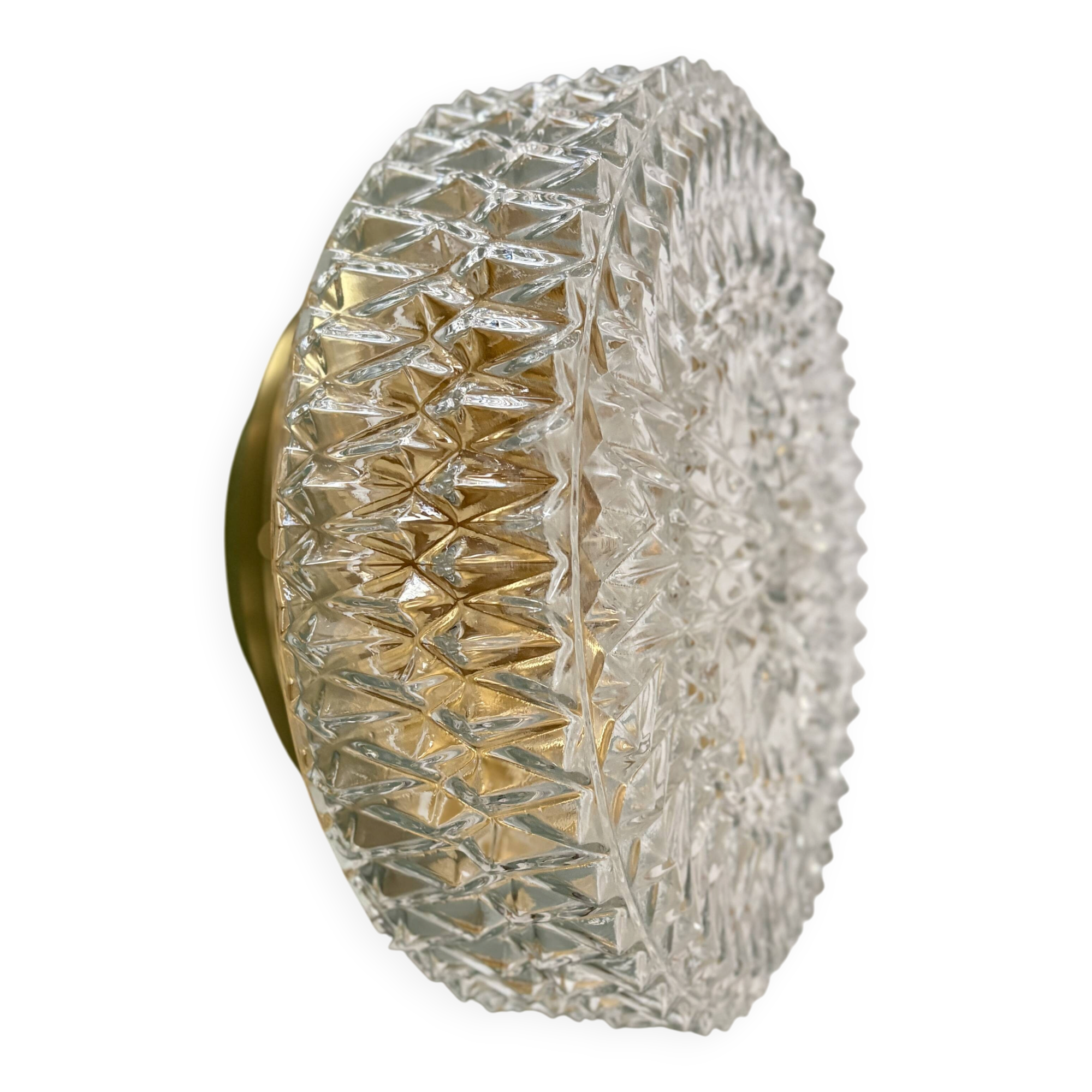 Vintage moulded glass wall or ceiling light globe (PLAF40)