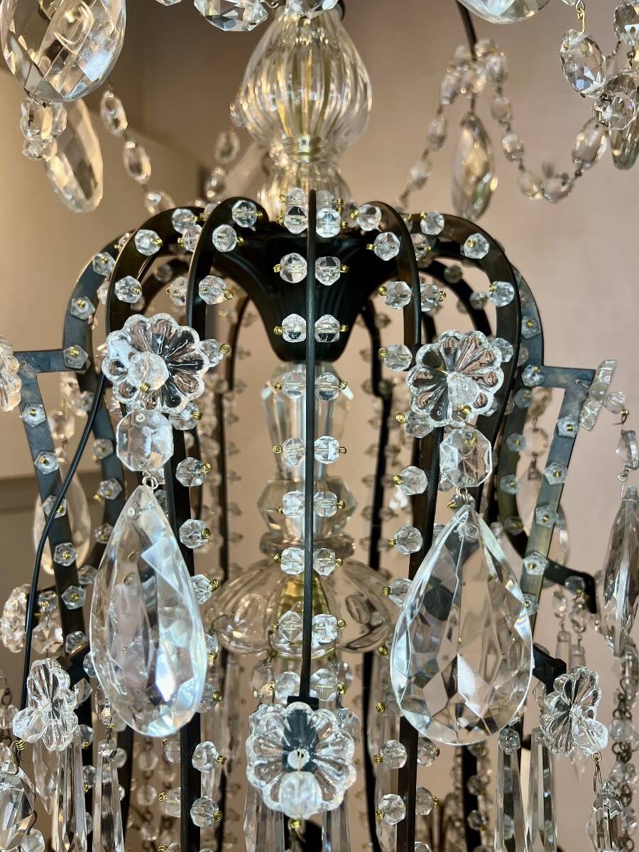 Grand lustre cage italien
