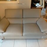 Beige leather sofa design