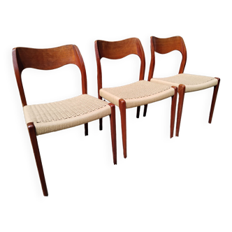 3 chairs Niels Otto Moller