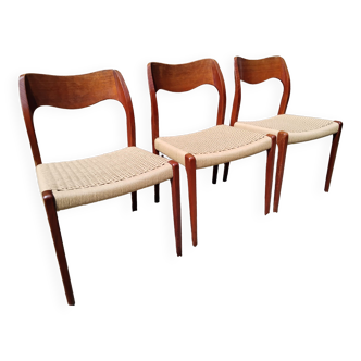 3 chaises Niels Otto Moller