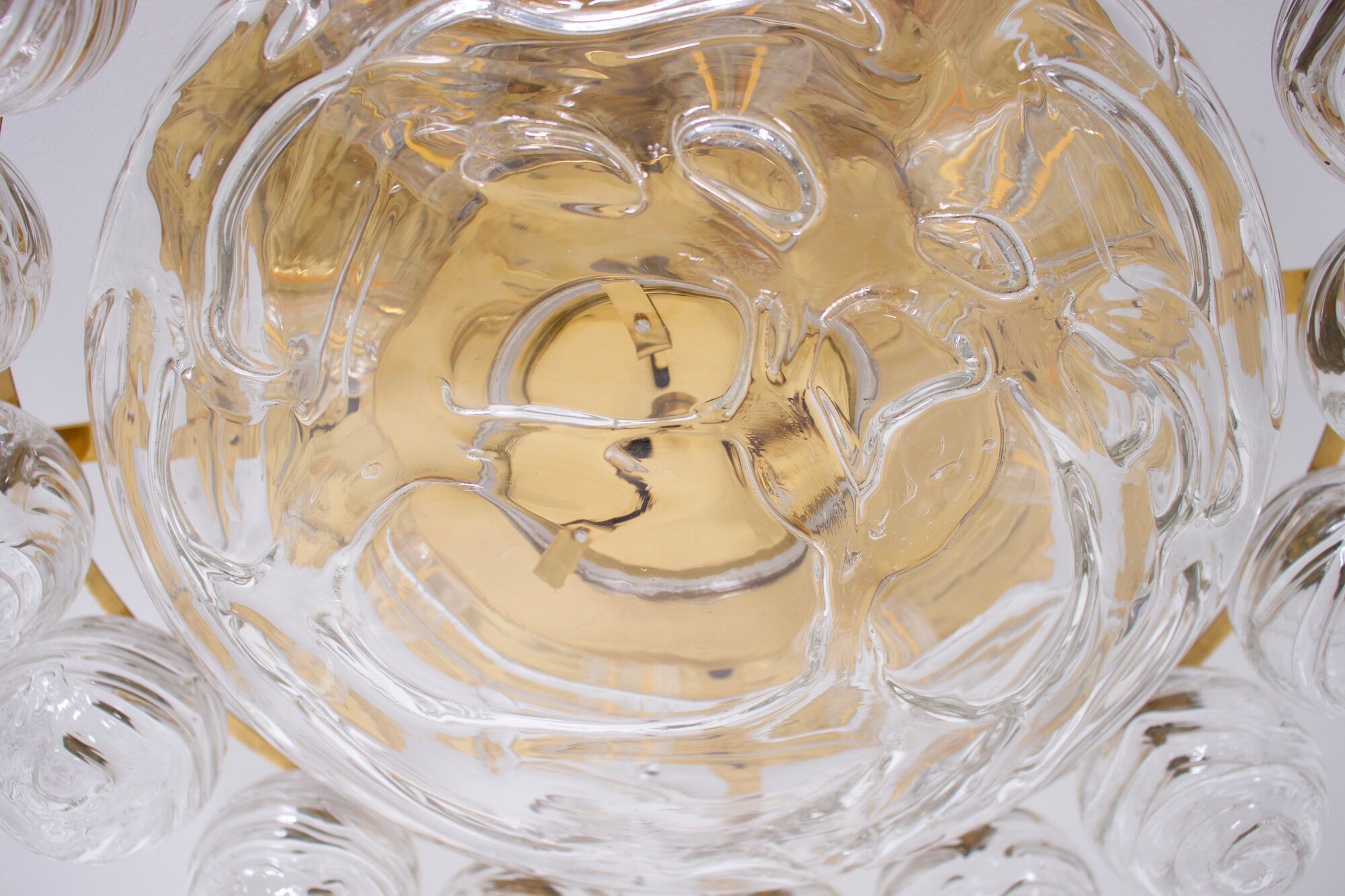 Plafonnier « Snowball »en verre soufflé