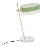 Vintage table lamp in marble and brass by Stilux, 1950s.