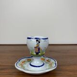 Henriot egg cup, Quimper France, hand painted