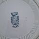 Set of 4 antique ironstone plates from Saint-Amand, "Jane" model.