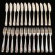 12 fish cutlery knife knife BOULENGER in silver metal Model SUZY