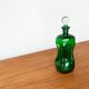 Vintage Kluk Kluk Bottle in Danish Green Glass from Holmegaard, 1970s