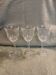 3 verres à pied anciens en cristal