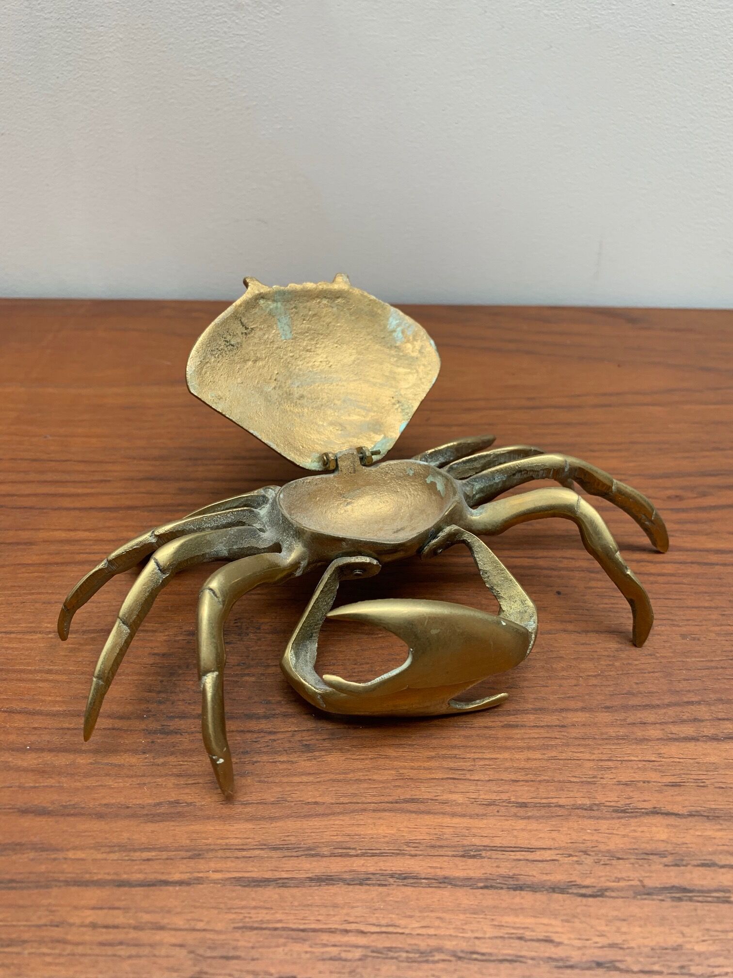 Brass crab ashtray, 50s