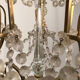 Chandelier with tassels with five arms of light, gilded metal, late 19th century