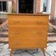 Vintage chest of drawers with compass feet